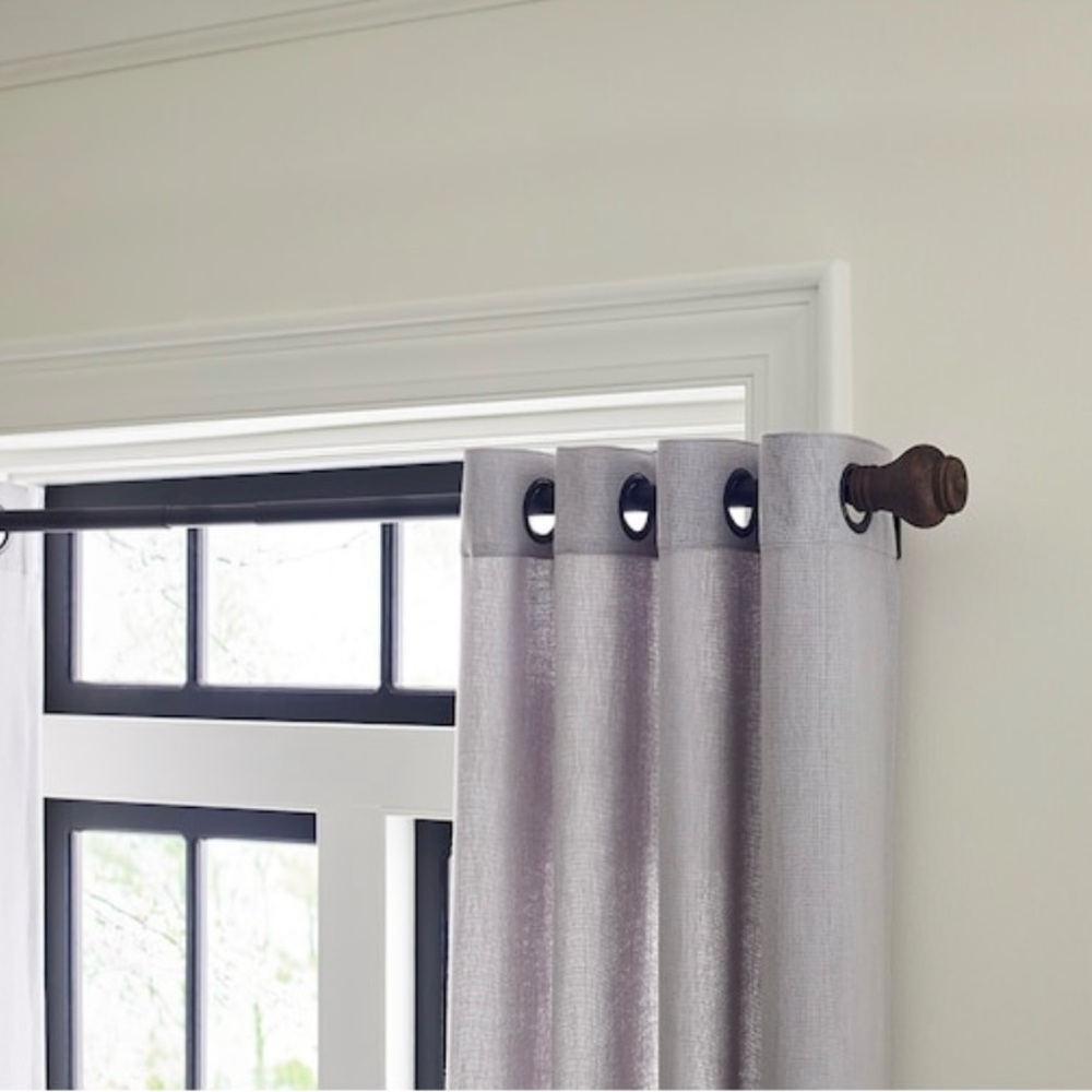 2PK Allen + Roth  52” X 84” Logan Gray Light Filtering Back Tab Single Curtain - Picture 3 of 7